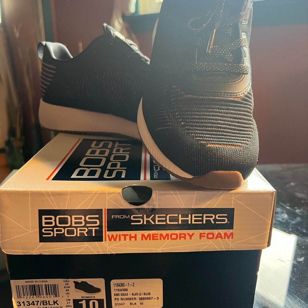 Skechers Black Athletic Shoes